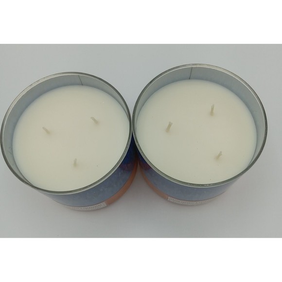 Lot Of 2 Bath & Body Works Fresh Coconut & Eucalyptus 3 Wick Candle 14.5 oz - Picture 3 of 4